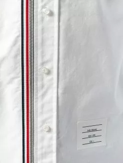 Thom Browne Hooded Zip-Front Oxford Shirt