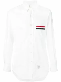 Thom Browne Grosgrain Pocket Trim Oxford Shirt