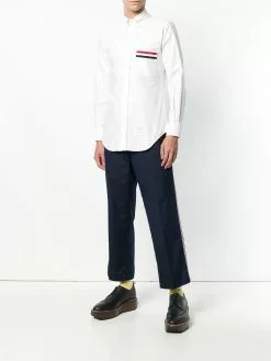 Thom Browne Grosgrain Pocket Trim Oxford Shirt