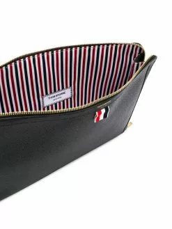 Thom Browne Pebbled document gusset folio clutch bags of men 9 Thom Browne pebbled document gusset folio