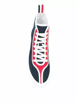 Thom Browne 4-Bar Paper Label Hi-Top Trainer