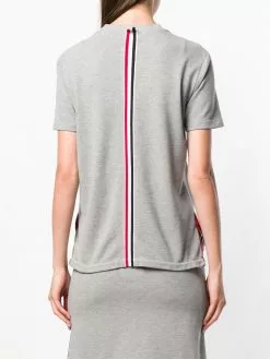 Thom Browne Rwb Stripe Relaxed Piqué Tee