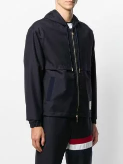 Thom Browne Center-Back Stripe Wool Hoodie