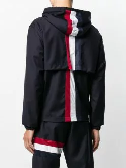 Thom Browne Center-Back Stripe Wool Hoodie