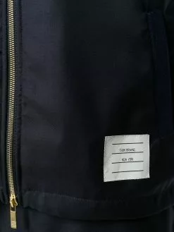 Thom Browne Center-Back Stripe Wool Hoodie