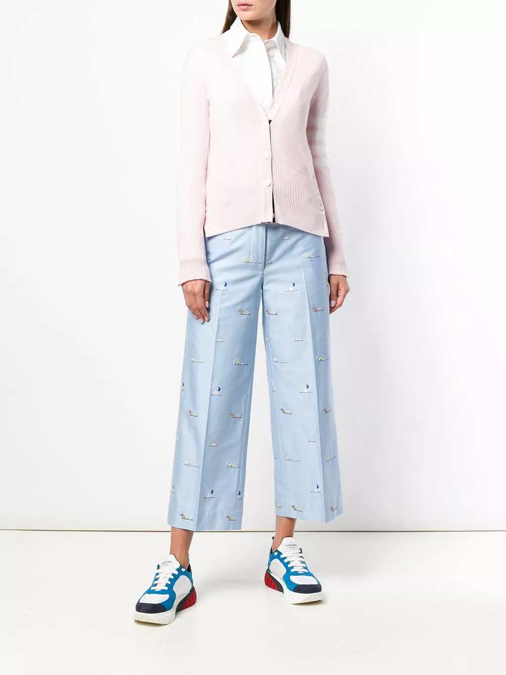 Thom Browne 4 Bar Cashmere Cardigan cardigans of women 2 Thom Browne 4-Bar Cashmere Cardigan