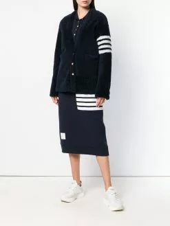 Thom Browne 4-Bar Loopback Sack Skirt