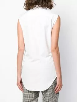 Thom Browne Sleeveless Grosgrain Poplin Shirt