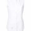 Thom Browne Sleeveless Grosgrain Poplin Shirt