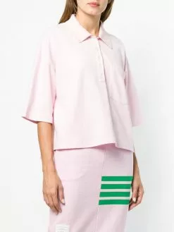 Thom Browne Piqué Cotton Oversized Pocket Polo