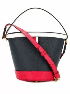 Thom Browne Fun Mix Leather Sand Bucket Bag