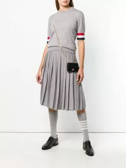 Thom Browne pebbled short envelope wallet