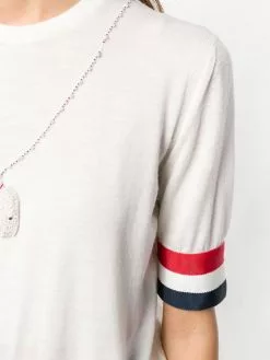 Thom Browne Rwb Cuff Fine Merino Tee