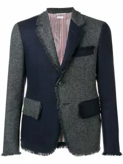 Thom Browne frayed edges sport coat