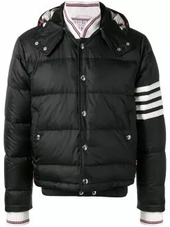 Thom Browne 4-bar Matte Nylon Bomber