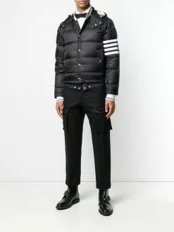 Thom Browne 4-bar Matte Nylon Bomber
