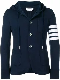 Thom Browne 4-Bar hooded cardigan
