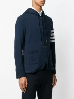 Thom Browne 4-Bar hooded cardigan