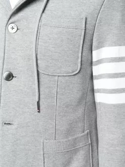 Thom Browne 4-bar Loopback Hooded Sport Coat