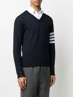 Thom Browne fine merino wool V-neck jumper