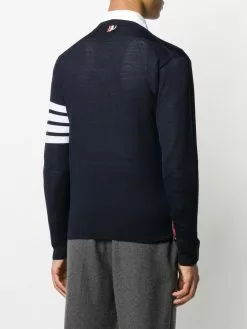 Thom Browne fine merino wool V-neck jumper
