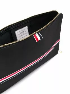 Thom Browne Rwb Webbing Large Gusset Folio clutch bags of men 9 Thom Browne Rwb Webbing Large Gusset Folio