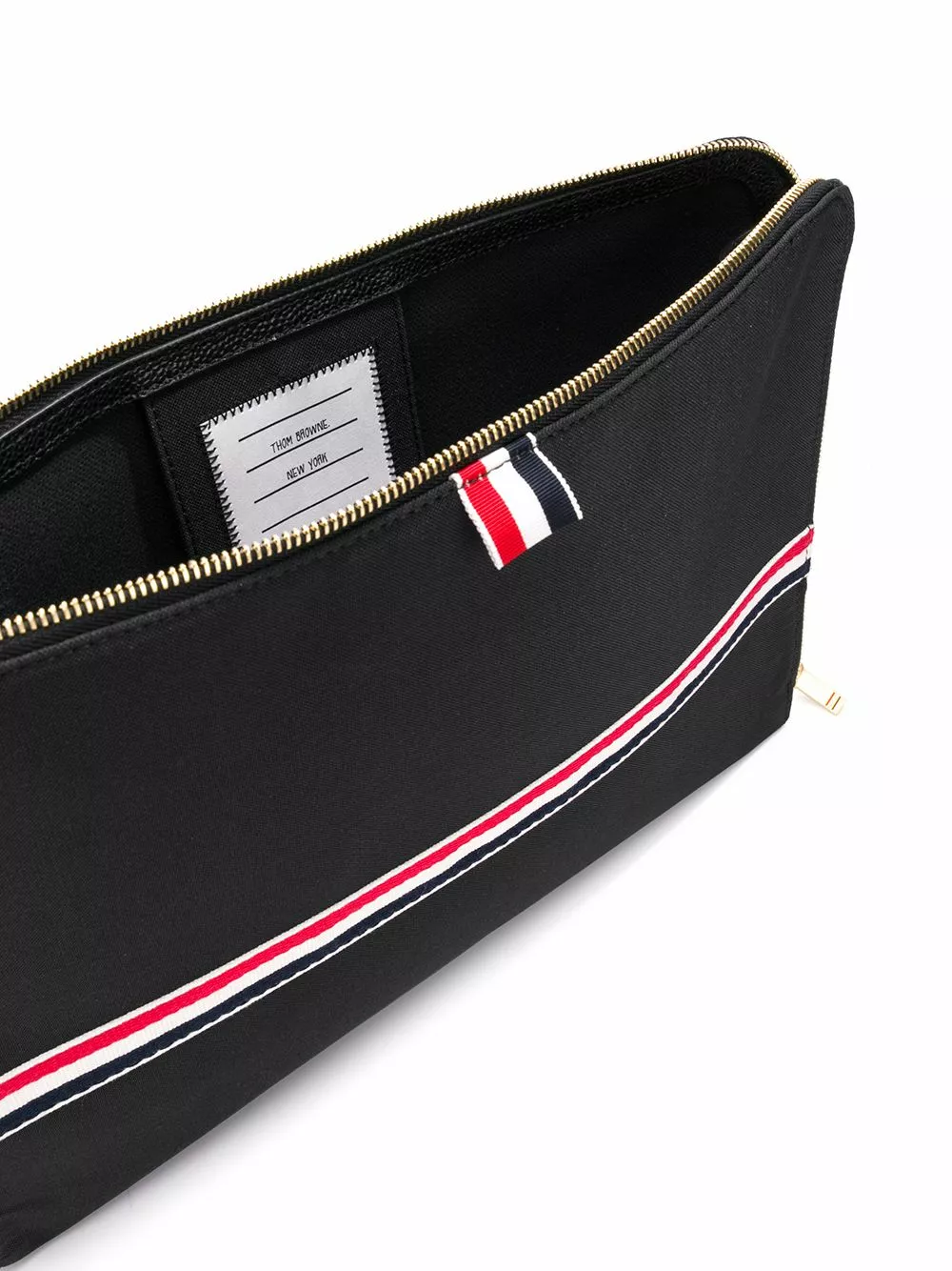 Thom Browne Rwb Webbing Large Gusset Folio clutch bags of men 5 Thom Browne Rwb Webbing Large Gusset Folio