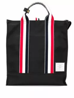 Thom Browne grosgrain stripe tote bag
