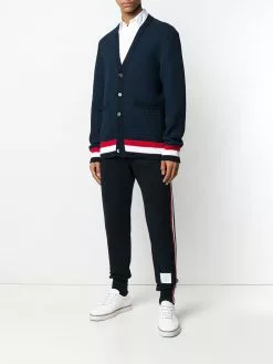 Thom Browne RWB stripe loopback track pants