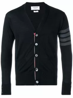 Thom Browne fine merino wool V-neck cardigan