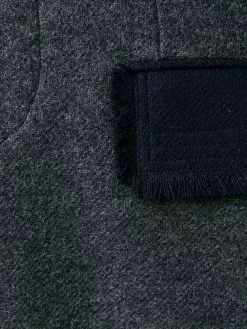 Thom Browne frayed edges overcoat