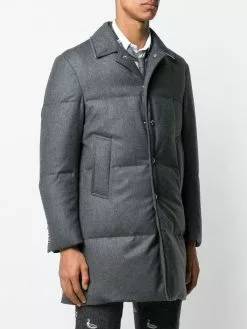 Thom Browne Wool Flannel Bal Collar Overcoat down coats of men 7 Thom Browne Wool Flannel Bal Collar Overcoat