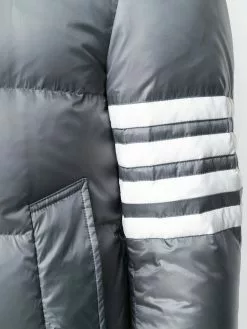 Thom Browne 4-bar Matte Nylon Bal Collar Overcoat