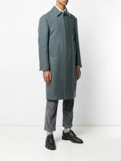 Thom Browne Relaxed Cashmere Bal Collar Overcoat