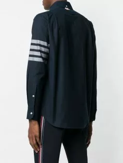 Thom Browne 4-bar Solid Rwb Stripe Shirt