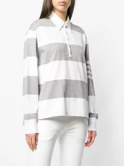 Thom Browne 4-Bar Oversized Rugby Polo