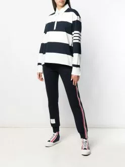 Thom Browne 4-Bar striped rugby polo