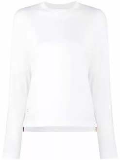 Thom Browne logo-patch long-sleeve T-shirt