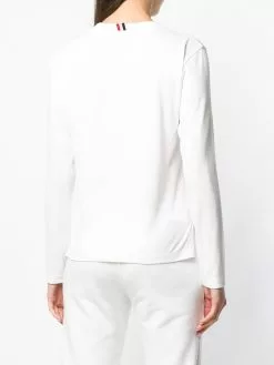 Thom Browne logo-patch long-sleeve T-shirt