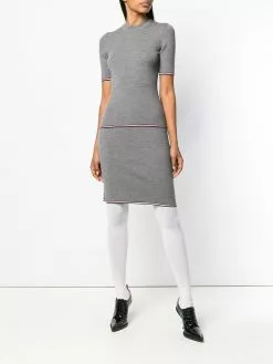 Thom Browne RWB-trim ribbed T-shirt