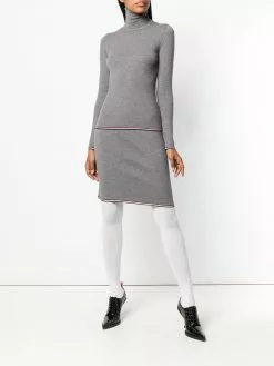 Thom Browne RWB tipping stripe merino turtleneck jumper