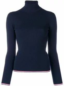 Thom Browne RWB-trim roll-neck jumper