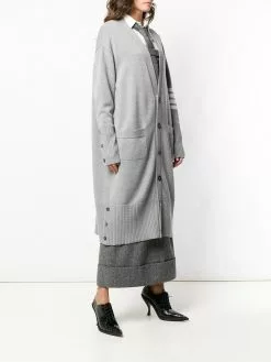 Thom Browne 4-Bar stripe long cardigan