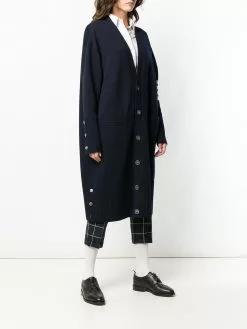 Thom Browne 4-Bar exaggerated V-neck cardigan
