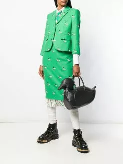 Thom Browne duck icon tote bag