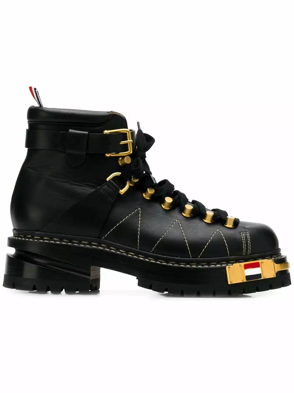 Thom Browne RWB detail Vitello hiking boots of women 1 Thom Browne RWB-detail Vitello hiking boots