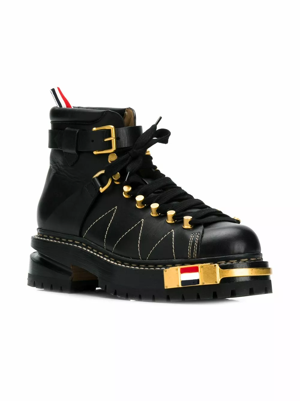 Thom Browne RWB detail Vitello hiking boots of women 2 Thom Browne RWB-detail Vitello hiking boots