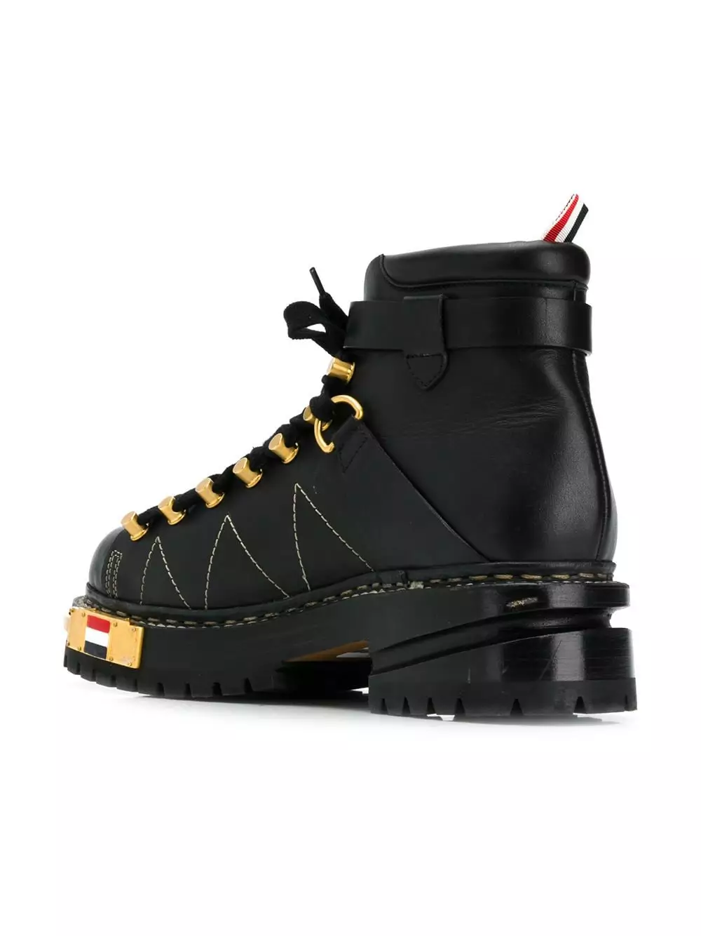 Thom Browne RWB detail Vitello hiking boots of women 3 Thom Browne RWB-detail Vitello hiking boots