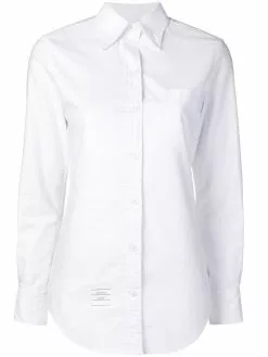 Thom Browne RWB tab long-sleeve Oxford shirt