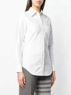 Thom Browne RWB tab long-sleeve Oxford shirt